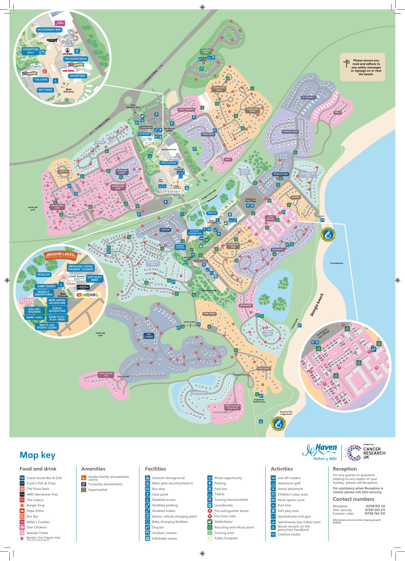 Official Haven Hafan y Môr 2026 site map