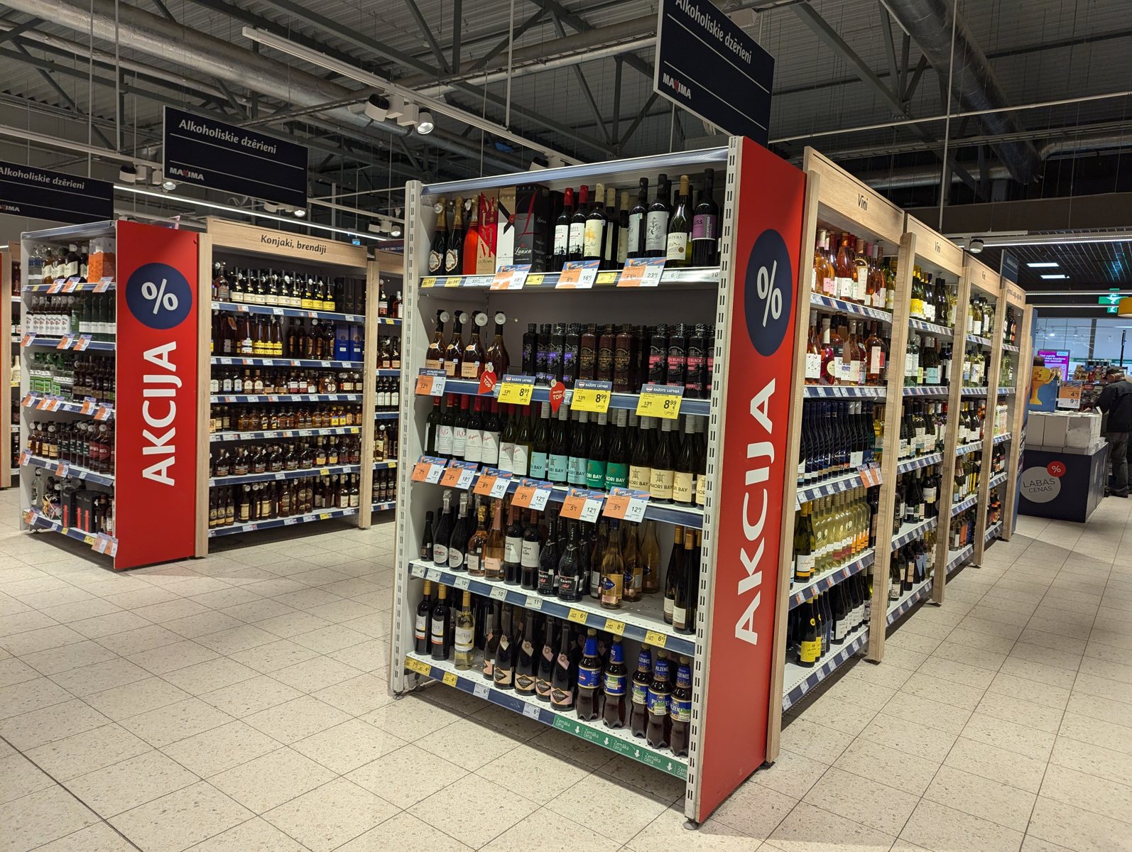 Representative supermarket interior